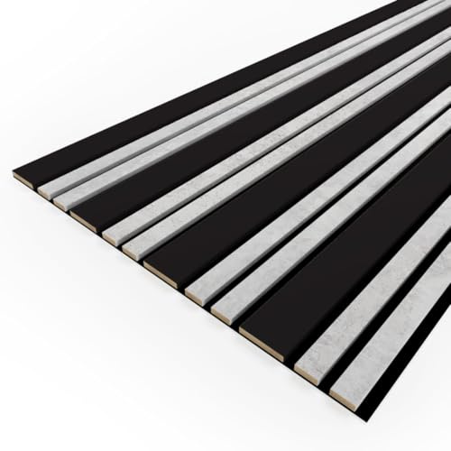 Pannello Flessibile 2.0 con listelli in MDF e Feltro, 278x60x0,9 cm (BLACK+CHICAGO)