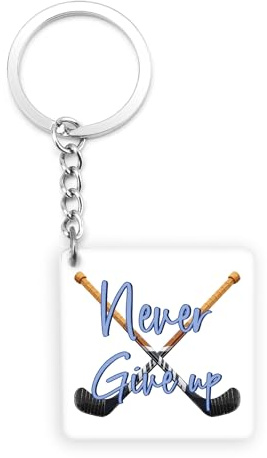 musoeica Ice Hockey Gifts Keyring, Ispirational Hockey Gifts for Boys Girls Ice-Hockey Present Keychain, Golf Gift for Men Women Birthday Valentines Easter Graduation Christmas Field-Hockey Gift
