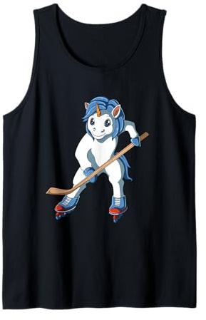 Divertido Unicornio de Hockey Camiseta sin Mangas