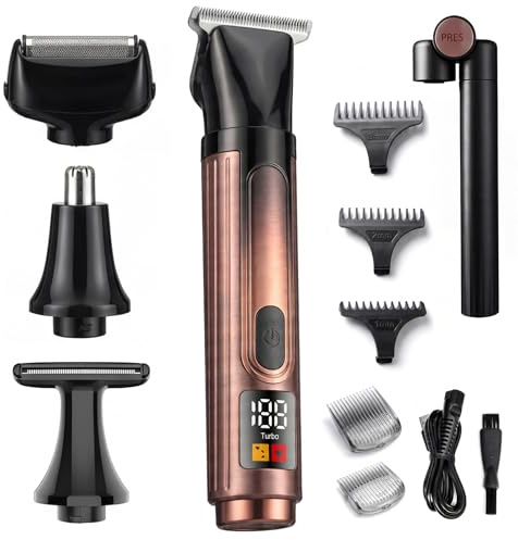 Rasoio posteriore da uomo con display a LED, rasoio 4 in 1 ricaricabile per corpo e schiena, manico lungo allungabile, blocco di sicurezza, impermeabile IPX7, velocità regolabile, uso bagnato/asciutto