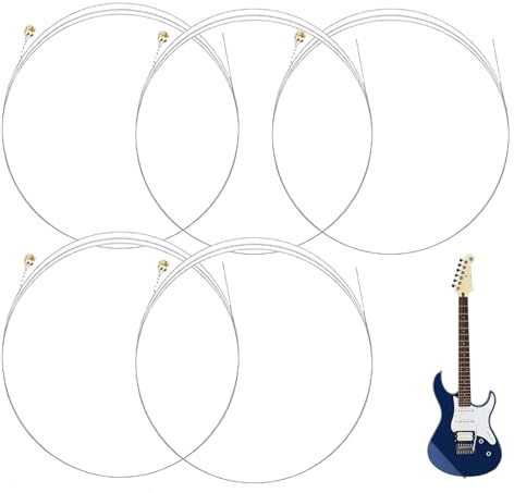 BIVYAX 6 Pezzi Corda Mi Acuto 009 Gauge, Corde Nickel Premium dal Suono Brillante, corde chitarra elettrica Corde di Ricambio per 1ª Corda, Compatibile con Chitarra Elettrica e Basso