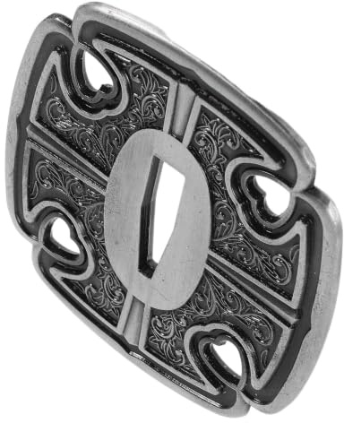 NAMOARLY Samurai Traditional Japanese Guard Tsuba Metal Replacement Handguard with Engraved Dragon x.x.cm, Silver Metal for Martial Arts for Cultural Exhibitions and Restoration