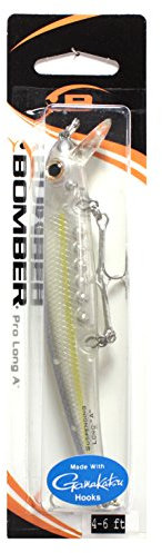 Bomber Lures Long A Slender Minnow Jerbait Angelköder, Zinnperle, B15AP Suspending Pro (11,4 cm, 1/2 Unzen)