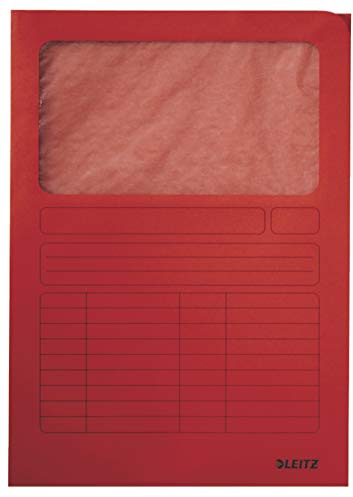 Carpeta Esselte Leitz, A4, abierto en la parte superior y derecha, tarjeta, Rojo