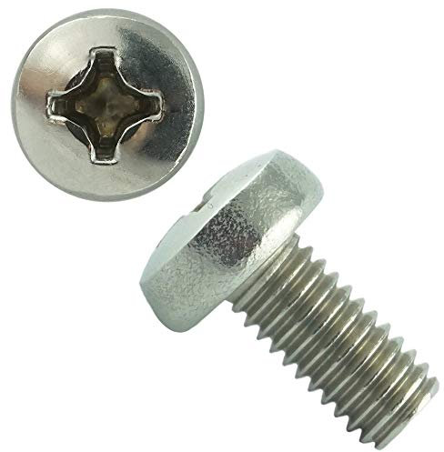 Eisenwaren2000 | M6 x 10 mm Linsenkopfschrauben DIN 7985 H mit Kreuzschlitz (10 Stück) - ISO 7045 Linsenkopf Schrauben PH Phillips - Gewindeschrauben - Edelstahl A2 V2A - rostfrei