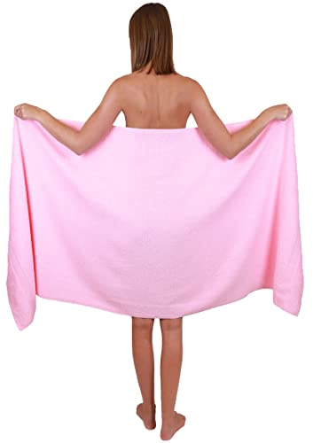 Betz Saunatuch XXL 80x200 cm – Palermo Saunahandtuch aus 100% Baumwolle – Weiches, saugstarkes Saunalaken für Damen & Herren – Ideal für Sauna, Wellness & Spa Farbe rosé