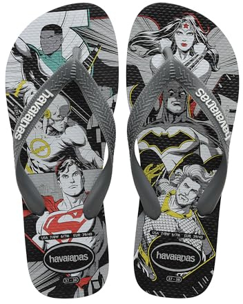 Havaianas Top Herois Dc Unisex - Adulto FlipFlop Gray/Black/Graphite 39 EU