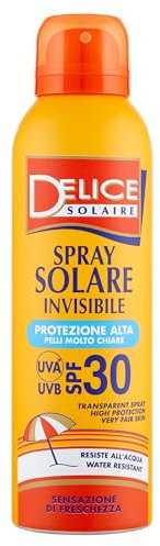 Delice Solaire | Spray Solare Invisibile Trasparente SPF30 150 ml, Protezione Alta per una Pelle Protetta