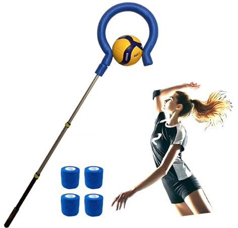 SOEZmm Volleyball Spike Trainer SPT5005 - Un Duradero, Ligero y Bonito Gancho con un Gran Signo de interrogación - Sujeta la Pelota para Ejercicios de saque o golpeo con sensación Real