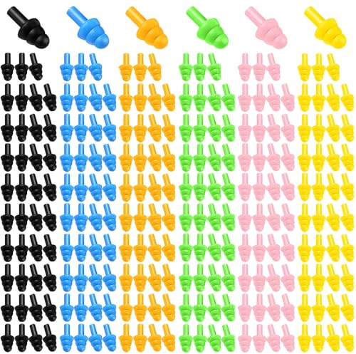 240 Pairs Ear Plugs for Sleeping Noise Cancelling,Silicone Ear Plugs Earplugs Super Soft Reusable Ear Plug for Sleeping Swimming, Snoring, Concerts, Shooters,Work, Noisy Places (6 Colors)