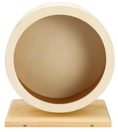 Hamsterhjul, dvärghamstersnurrare, husdjurstillbehör i trä, tyst löpdesign, tristess träning, 25 x 20 x 20 x 8 cm eller 3,11 x 25 cm naturlig 1 styck