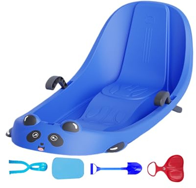 Traîneau pour, Sports d'hiver avec Dossier, Luge pour Petits avec Frein intégré, pour Filles Froides, d'âge préscolaire sur collines enneigées Parc Cour Aire de Jeux