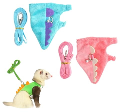 Arnés para Hurones，Bunny Arnés, Arnés Ajustable para Paseo Chaleco para Animales, Accesorios para Mascotas Pequeñas como Chinchillas para Paseos Diarios Y Aventuras Exteriores