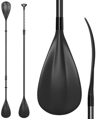 Awstrokine 2-in-1 SUP Paddel Aluminium, 4-teilig faltbar & verstellbar, mit verstärkten PP-Blättern, für Kajak und Stand Up Paddle Board
