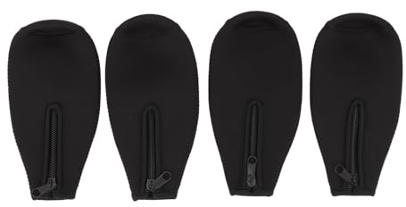 Paquete de 4 fundas aislantes para botellas de cerveza, funda gruesa de neopreno para botellas de cerveza, chaqueta con cremallera para botellas, color negro
