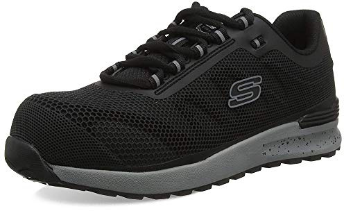 Skechers 77180EC Hombre Zapatillas, Negro (Black Black), 43.5 EU