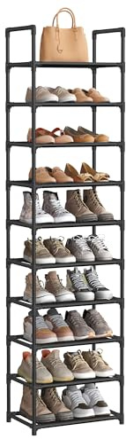 SONGMICS Shoe Rack, 10-Tier Shoe Shelf, Shoe Storage Organizer