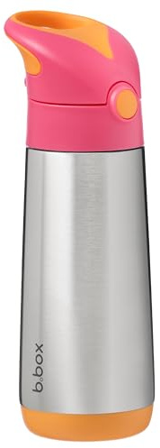 b.box Insulated Drink & Water Bottle | Insulated Double Wall Stainless Steel | Keeps Drinks Cold up to 15hrs, Warm up to 8hrs | 500ml/16.9
