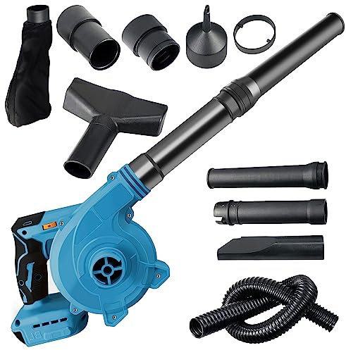 Akku-Laubsauger Laubbläser für Makita akku 18V, Elektrischer Laubsauger/Laubbläser mit Blas und Saugset, Akku-Laubbläser Set/Sauger (ohne Akku, ohne Ladegerät)