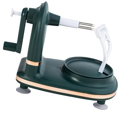 Pelamele, Pelafrutta, Pelapatate Manuale Ed Efficiente con Teste di Taglio per Patate (verde scuro)