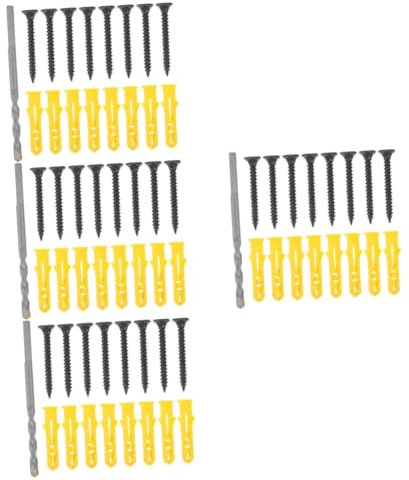 OUNONA 4 Juegos Juego De Anclajes y Tornillos Para Pared. Tornillos y Anclajes Para Concreto Tornillos Para Hormigón Anclajes Para Muros De Concreto Anclajes De Hormigón Anclas Acero