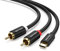 VENTION USB C to 2X RCA Audio Cable Type C to 2RCA Stereo Adapter Cable,USB-C to Dual Cinch Plug Y Cable for Phone,Tablet,Speaker,PS5,Amplifier,DVD,TV,Soundbox,Macbook Pro (1M/3.3ft)