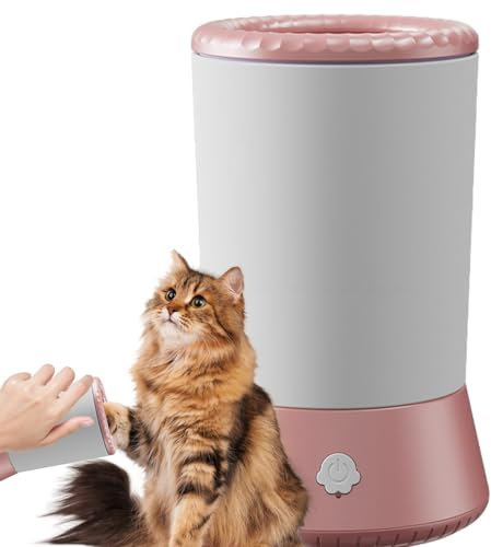DzpKrka Pet Foot Washing Cup, Automatic Dog Paw Cleaner, Electric Dog Paw Washer Cup, Automatic Pet Foot Cleaner Cup, USB Rechargeable Dog Paw Washer With Soft Silicone, Portable Pet Foot Cleaner