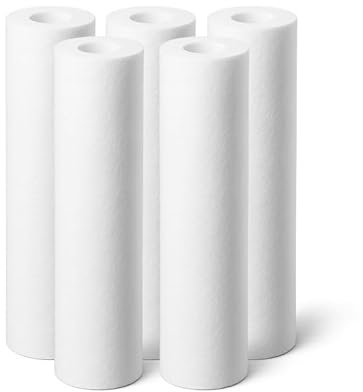 SINEA Cartouche filtre eau 1 micron 9 pouces 3/4 Ecosoft, filtration efficace, capture les sédiments, élimine les impuretés, lot de 5