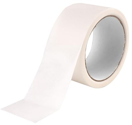 50 mm x 20 m Ruban de Masquage de Peinture Multi-Surfaces, Ruban de Masquage Blanc Amovible Adhésif Sans Laisser de Résidus, pour Dessin, Peinture, Étiquetage, Décoration et Emballage D'artisanat