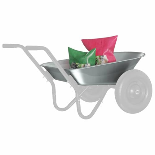 vidaXL Skottkärra Bricka Ersättning Silver 90 x 63 x 28 cm Stål