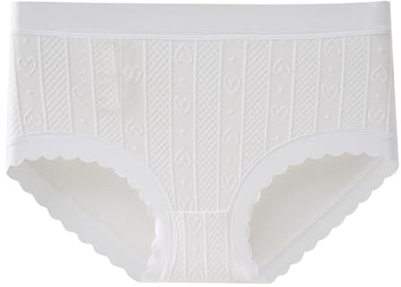 Lovable Mutande Mestruali Bambina - Culotte Neonata Biancheria Intima per Tinta Unita vestibilità Liscia Comodi Pantaloni Triangolari (White1 10-12 Anni)