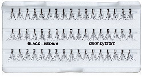 Salon System Individual Natural Apperance Medium Black Lashes