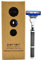 Parker Safety Razor Rasoio in Metallo a Tripla Lama - Compatibile Con Gillette Mach 3, Rasoio a Cartuccia Multilama, Telaio in Ottone Massiccio Con Cromatura - Nero