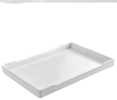 OMEM Grand Bol pour Reptiles - pour Nourriture et Eau - Convient également pour Le Bain (M, Blanc)
