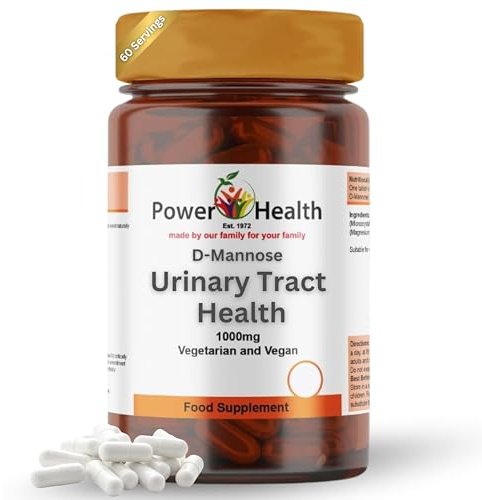 Power Health - 1000mg D-Mannose | 60 x 1000mg Tablets | D Mannose Tablets Daily Food Supplement | High Potency | Easy to Take