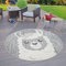 TT Home Kinderzimmer Outdoor Teppich Kinder Rund Spielteppich 3D Optik Lama Grau, Größe:Ø 160 cm Rund