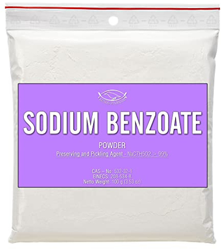 Benzoate de Sodium Poudre - 100 g - Conservateur, Additif - Pour usage interne et externe - Cosmétiques et soins personnels, Aliments et boissons, Médicaments