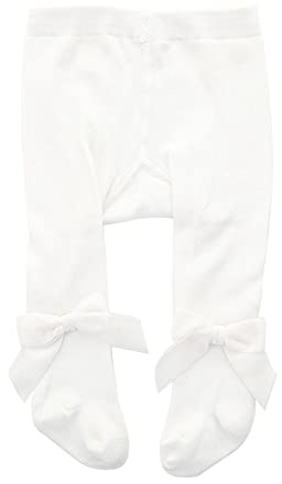YILEEGOO Collants pour bébé et tout-petits en maille côtelée avec nœuds en velours pour Noël et la Saint-Valentin, X Blanc, 1-2 ans