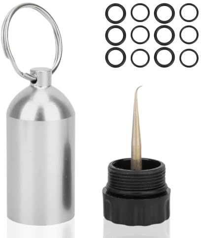 Anillos Tóricos Para Cilindros De Buceo,Tanque De Buceo De Aleación De Aluminio Llavero Para Minitanque Anillo De Sellado Para Válvula De Cilindro De Buceo Con Kit De Buceo Para Natación(Plata)