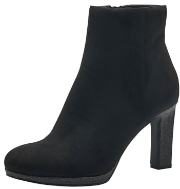MARCO TOZZI Stivaletti Donna con Tacco Eleganti con Zip, Black Comb, 38 EU