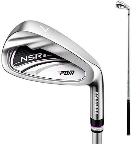 Hierros para palos de golf para mujer, número 7, palos de golf de carbono/acero, para práctica de competición de golf, hierro para mujer (acero)