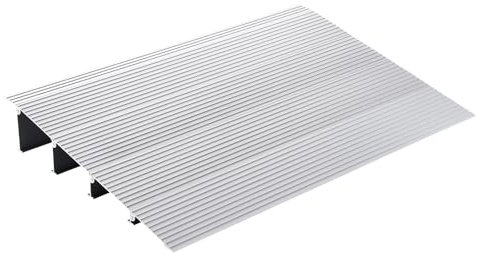 VEVOR Türschwellenrampe 56,3 x 86,4 x 10,2 cm Rollstuhlrampe 362,8 kg Tragfähigkeit Auffahrrampe aus Aluminiumlegierung Bordsteinrampe modulares Design Schwellenrampe rutschfest Aluminiumrampe Rampe