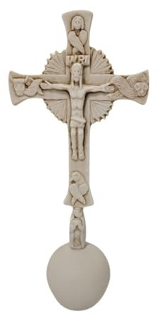Cruz del Camino neocatecumenal. Cruz Gloriosa de mesa, fabricada a mano en resina de alta densidad resistencia y con un control de calidad. Medidas Cruz primitiva del Camino. 21 X 9 Cms. (marfil)