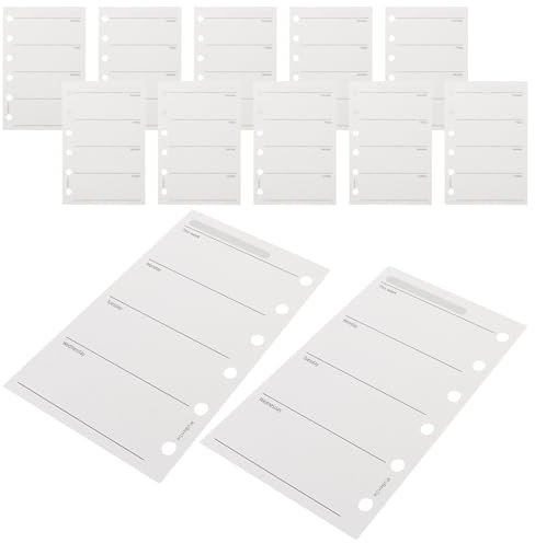 Gogogmee Ricarica Carta Planner Settimanale A7 200 Fogli 6 Fori 120 G/m² Inserti Piccoli per Raccoglitori ad Anelli Agenda Personale Ufficio e Scuola