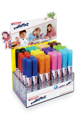edding 4-51195 Funtastic Thekendisplay e-14 Filzstifte, sortiert, 48 Teile, Karton