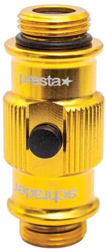 Diverse Lezyne Standpumpe ABS Flip Thread Chuck, oro, misura standard