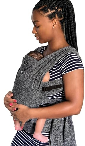 Boppy ComfyFit Adjustable Baby Carrier, 8-35lbs, Heathered Gray, Hybrid Carrier, Newborn to Toddler with Adjustable Straps & Comfort of A Baby Wrap