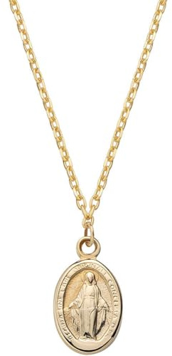 Amen Collana Medaglia Miracolosa Piccola Oro 9kt