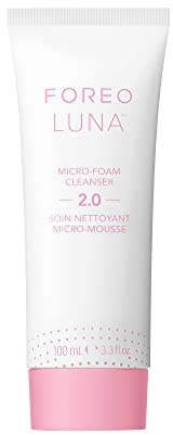 FOREO LUNA Micro-Foam Face Cleanser 2.0 - Exfoliating Face Wash - Pore Minimizer - All Skin Types Facial Cleanser - Travel Size - Vegan - Facial Skin Care Products with Vitamin E - 3.3oz