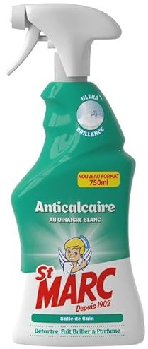 St Marc Pistolet Spray Désinfectant et Nettoyant Anticalcaire au Vinaigre Blanc - 750 ml